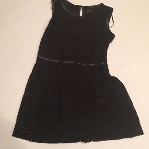 Black lace fit and flare dress